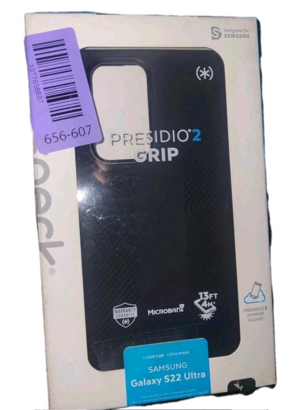 Speck Presidio2 Grip Case for Samsung Galaxy S22 Ultra - Black